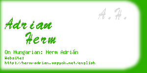 adrian herm business card